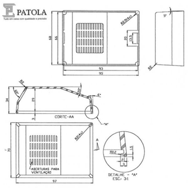 Imagem de Caixa Plástica PB-204/2 - Patola - Caixa 121