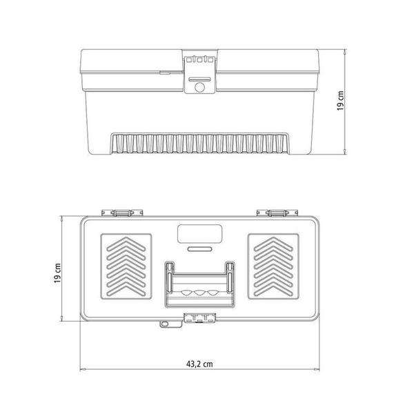 Imagem de Caixa Plastica Pvc 17'' com 1 Bandeja 43804/017 - Tramontina