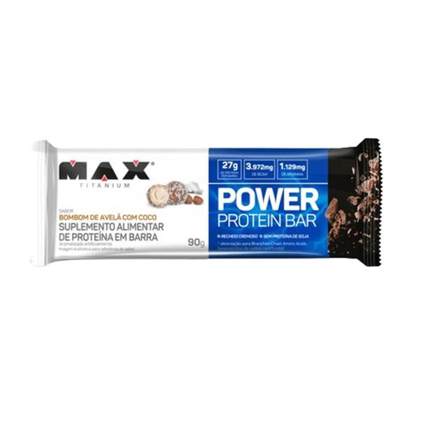 Imagem de Caixa Power Protein Bar - 8un 90g - Max Titanium - Sabores Sortidos