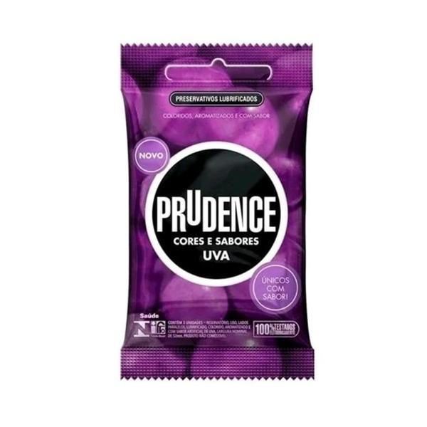 Imagem de Caixa Preservativo Camisinha Prudence Cores e Sabores Uva total de 36 preservativos