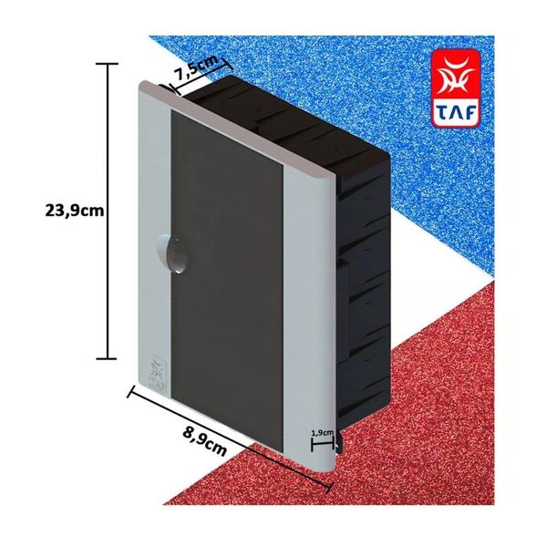 Imagem de Caixa Quadro Centrinho Fumê Distribuição para Disjuntor de 6/8