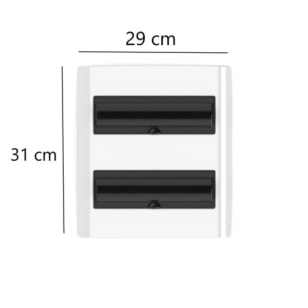 Imagem de Caixa Quadro Distribuição Embutir 16/24 Disjuntores Nema/Din