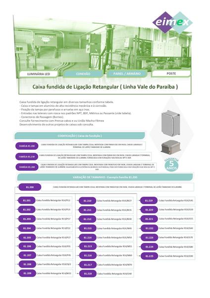 Imagem de Caixa R14-P12 81201 Retangular Fundida Alumínio IP65 / IP66