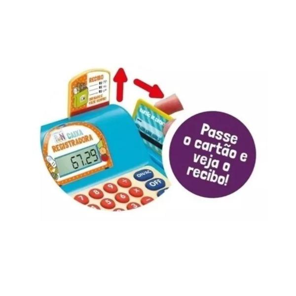 Imagem de Caixa Registradora Completa Infantil Azul Multikids Br386