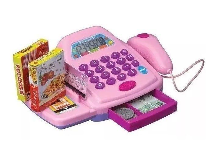 Caixa Registradora Infantil Rosa Claro Com Luz E Som - Brink Imagem de Caixa Registradora Infantil Rosa Claro Com Luz E Som