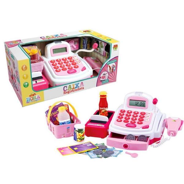 Imagem de Caixa Registradora Infantil Rosa DMT3815 - Dm Toys