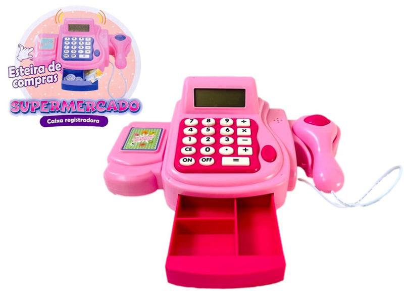 Imagem de Caixa Registradora P Infantil Rosa divertido e Legal ENVIO RÁPIDO!!