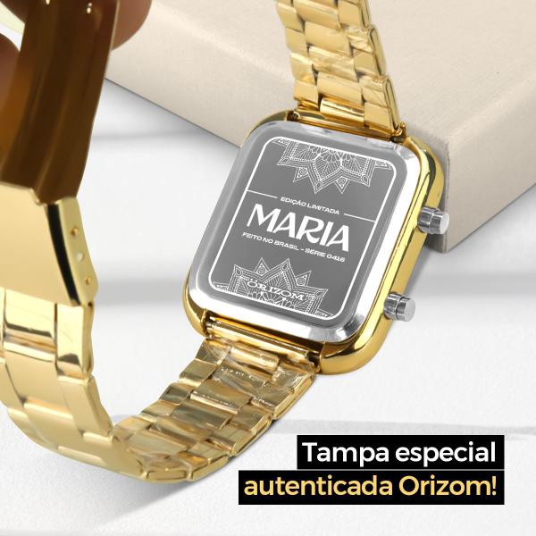 Imagem de Caixa + relogio feminino dourado digital + pulseira pandora qualidade premium casual social original