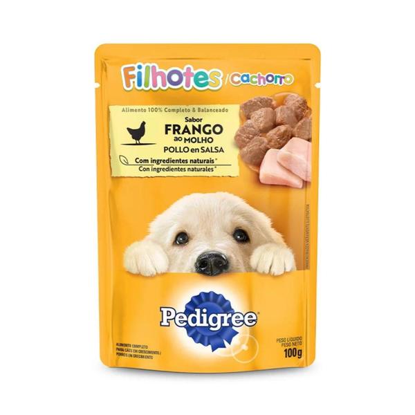 Imagem de Caixa Sachês Pedigree Filhote Frango 18 Unidades X 100G