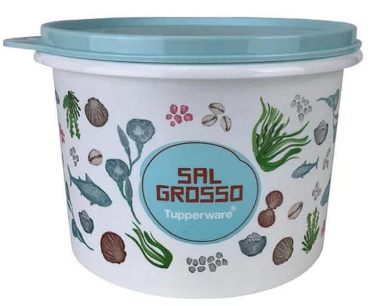 Imagem de Caixa Sal Grosso 1 kg LINHA FLORAL Tupperware