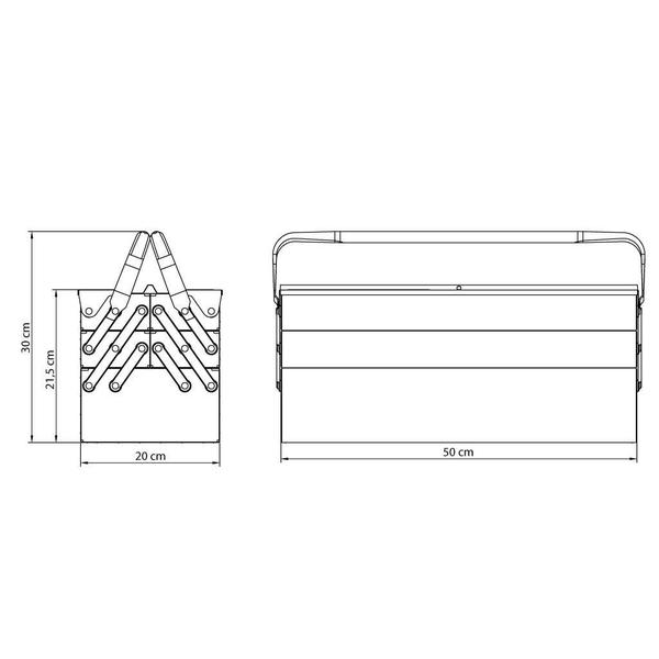 Imagem de Caixa Sanfonada Para Ferramentas Tramontina Com 5 Gavetas