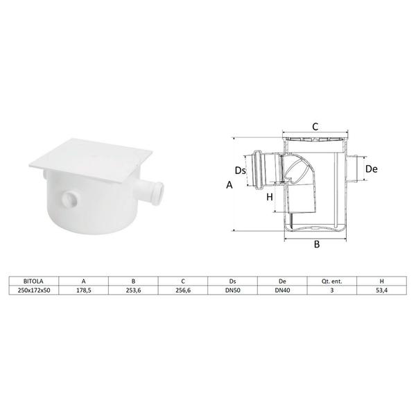 Imagem de Caixa Sifonada 250x172x50 mm Amanco