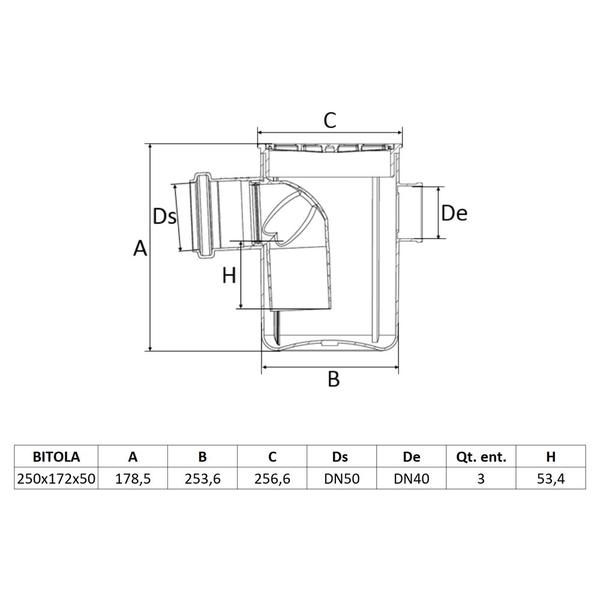 Imagem de Caixa Sifonada 250x172x50 mm Amanco