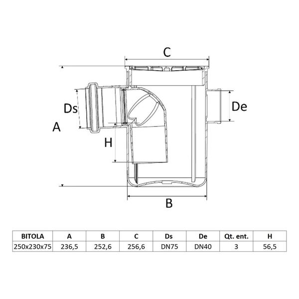 Imagem de Caixa Sifonada 250x230x75 mm Amanco