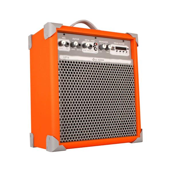 Imagem de Caixa Som Amplificada Multiuso Up!8 Light Orange FM/USB/BT