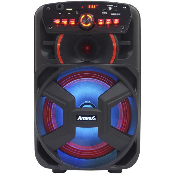 Imagem de Caixa Som Amplificada Portátil Bluetooth 220W Rms Mp3 Fm Usb Led Bateria Tws Amvox Aca 221 GiganteII