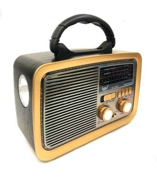 Imagem de Caixa Som Antiga Radio Portátil Retro Bluetooth Am Fm Sd Usb - YS