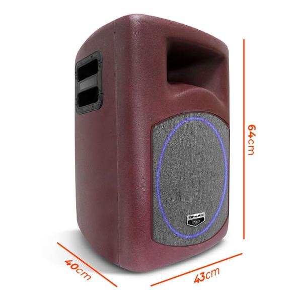 Imagem de Caixa Som Ativa Amplificada Shutt 480w RMS Retorno Bluetooth USB SD Entrada P10 Rádio LED Completa