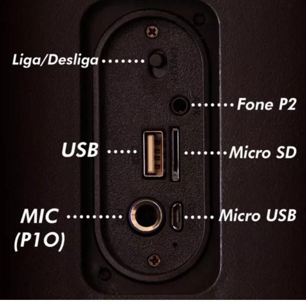 Imagem de Caixa Som Bluetooth 10W Portátil Celular Em