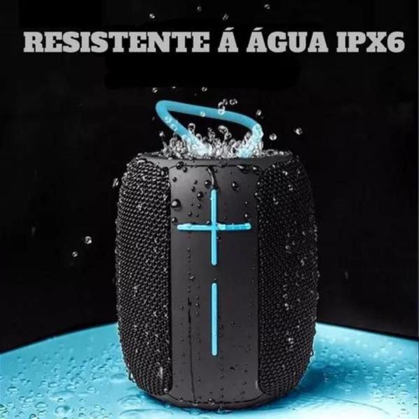 Imagem de Caixa Som Bluetooth Portátil Resistente À Água Potente 8W