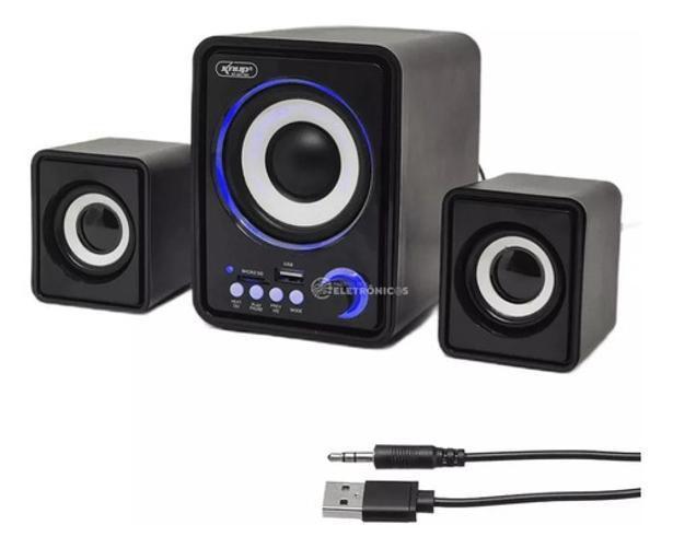 Imagem de Caixa Som Knup KP-6017BH 18W 2.1 Bluetooth - Preto