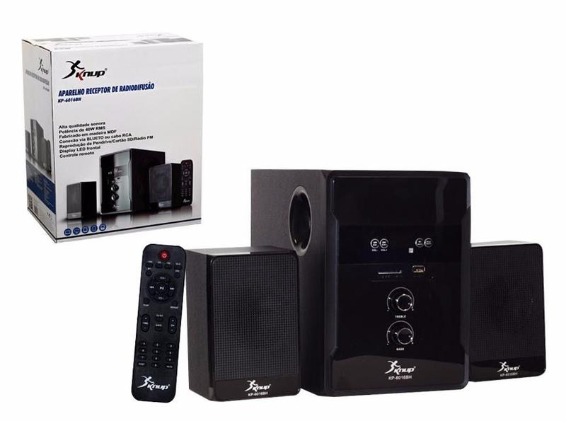 Imagem de Caixa Som Subwoofer Bluetooth Receptor 40W Knup 6016 Sd Usb