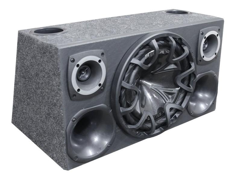 Imagem de Caixa Som Trio 12 Subwoofer Bravox + Módulo Taramps Tl1500