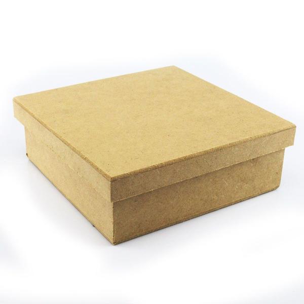 Imagem de Caixa Tampa Sapato de MDF Madeira Crua - Tamanho: 17 x 17 x 06 cm