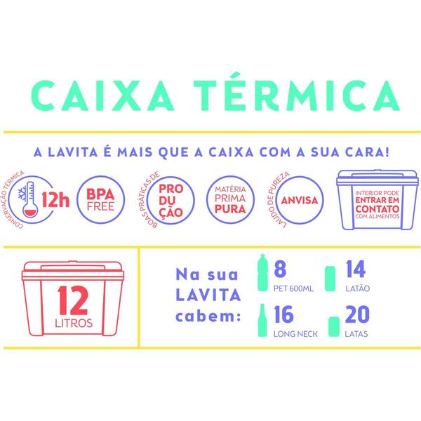 Imagem de Caixa térmica 12 litros - raquete laranja bt18