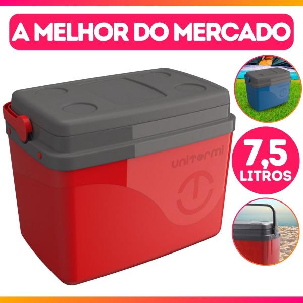 Imagem de Caixa Térmica 15L Unitermi Cooler Floripa Com Alça Praia Piscina Camping