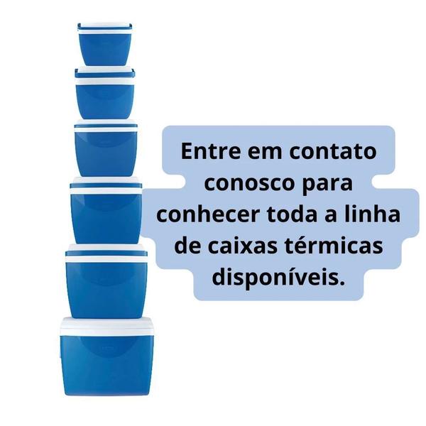 Imagem de Caixa Termica 26 Litros Azul Cooler com Alca Mor