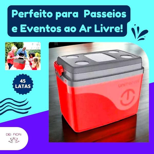 Imagem de Caixa Térmica 30 Litros Cooler Com Alça Pesca Praia Festa