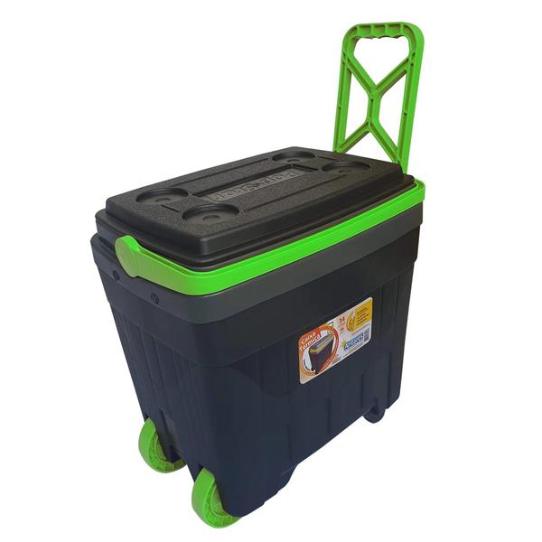Caixa Térmica 34 Litros Com Rodinha Camping, Pesca, Cooler - antares Imagem de Caixa Térmica 34 Litros Com Rodinha Camping, Pesca, Cooler - antares