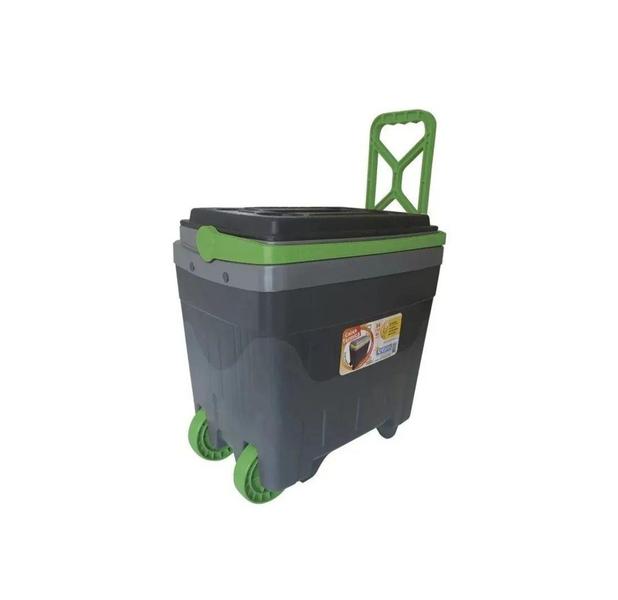 Caixa Térmica 34 Litros Com Rodinha Camping, Pesca, Cooler - antares Imagem de Caixa Térmica 34 Litros Com Rodinha Camping, Pesca, Cooler - antares