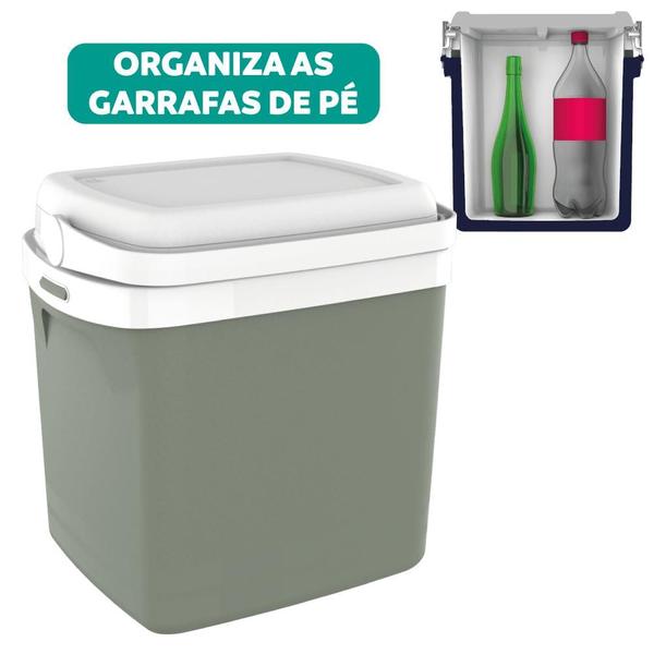 Imagem de Caixa Térmica Cooler 22 L Fig Green Tropical - Soprano