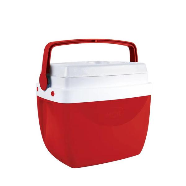 Imagem de Caixa Térmica Cooler 26 Litros Capacidade 35 Latas Para Bebidas Lanches Manter Gelado Praia Pesca Piscina Camping Churrasco