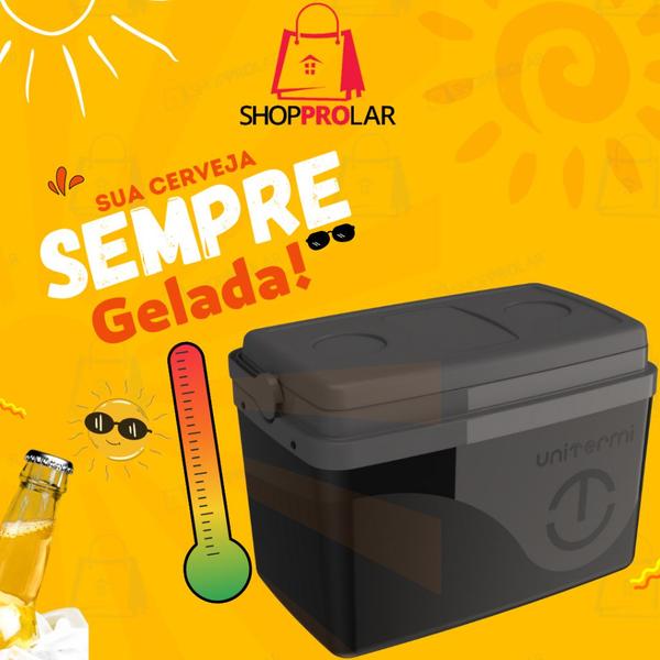 Imagem de Caixa Térmica Cooler 30 Litros Black 42 Latas