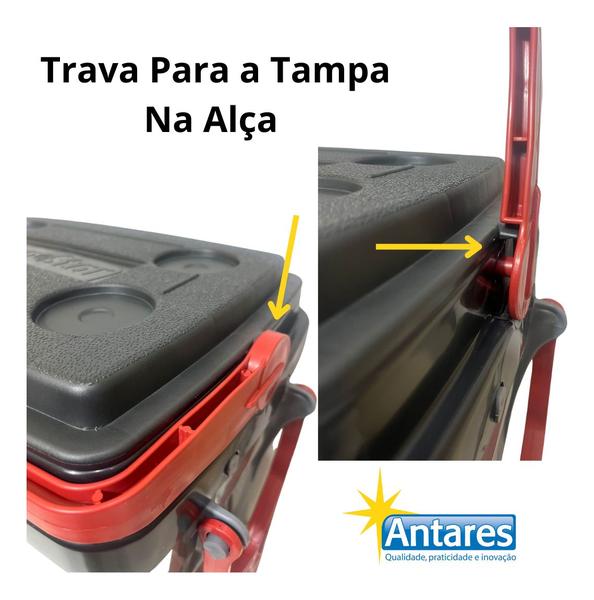 Imagem de Caixa Térmica Cooler 34 L Com Roda Pesca Camping Praia Antar