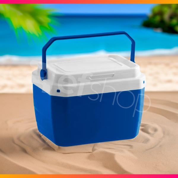 Imagem de Caixa Térmica Cooler 6 Litros 9 Latas Praia Camping Piscina Com Alça