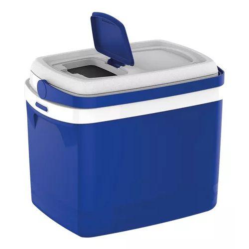 Imagem de Caixa Termica Cooler Bebidas 32L Azul Alça Resistente Grande Soprano