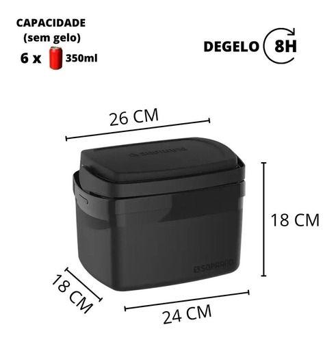 Imagem de Caixa Termica Cooler Bebidas 5l Preta Pequena Soprano