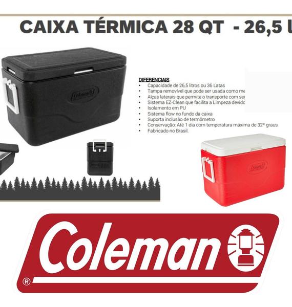 Imagem de Caixa Térmica Cooler Coleman 28qt 26,5 L 36 Latas