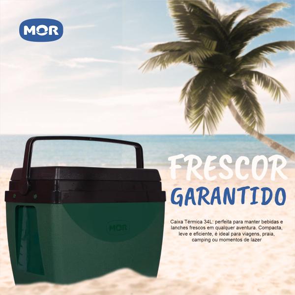 Caixa Térmica Cooler com Alça 12 Litros comporta 16 Latas - Mor Imagem de Caixa Térmica Cooler com Alça 12 Litros comporta 16 Latas - Mor