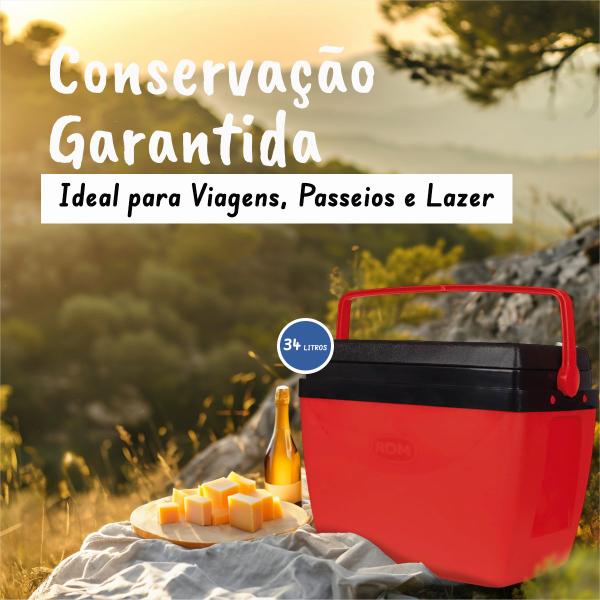 Caixa Térmica Cooler com Alça 12 Litros comporta 16 Latas - Mor Imagem de Caixa Térmica Cooler com Alça 12 Litros comporta 16 Latas - Mor