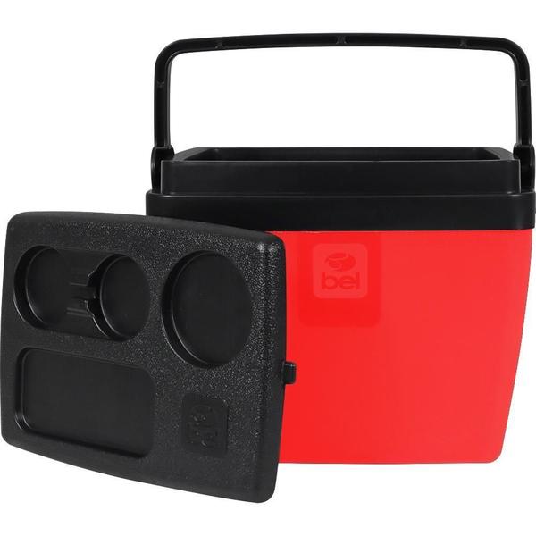 Caixa Termica Cooler Com Alça 12L Bel - Cor Vermelho E Preto Imagem de Caixa Termica Cooler Com Alça 12L Bel - Cor Vermelho E Preto