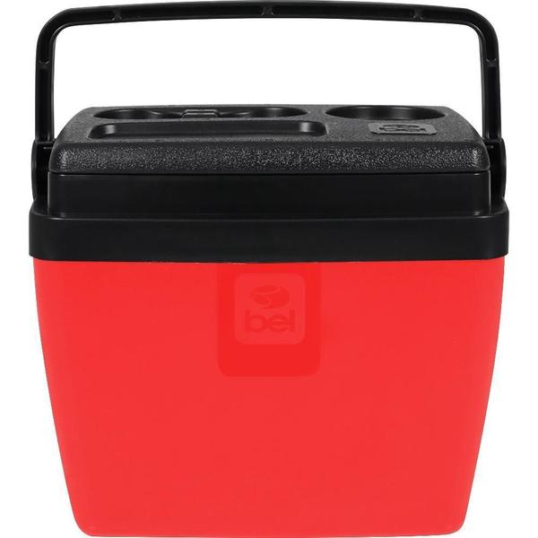 Caixa Termica Cooler Com Alça 12L Bel - Cor Vermelho E Preto Imagem de Caixa Termica Cooler Com Alça 12L Bel - Cor Vermelho E Preto