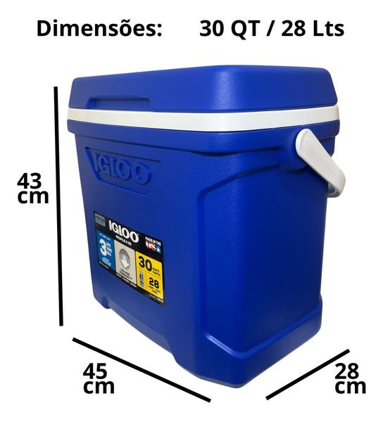 Imagem de Caixa Térmica Cooler Latitude 30 Azul 28 Lts Igloo Coleman