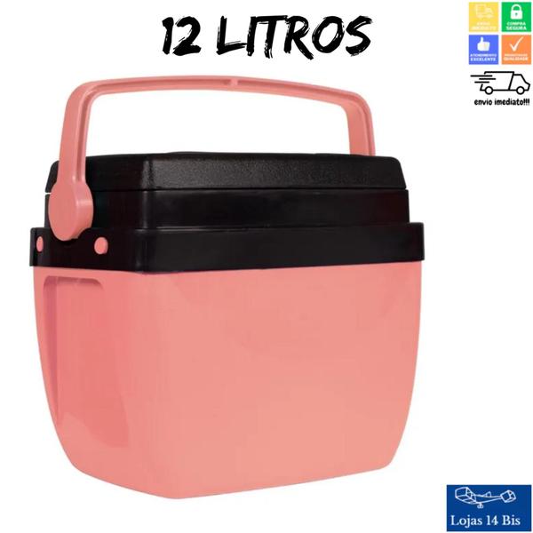 Caixa Térmica Cooler Mor 12l Pêssego Com Suporte P/ Bebidas Imagem de Caixa Térmica Cooler Mor 12l Pêssego Com Suporte P/ Bebidas