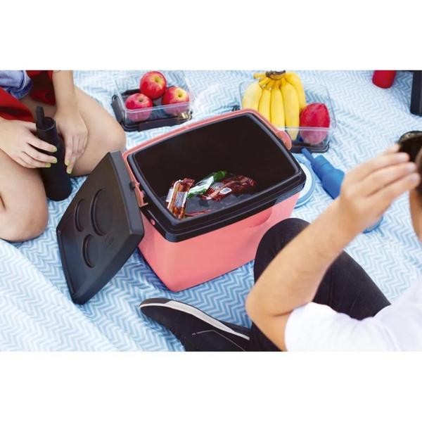 Caixa Térmica Cooler Mor 12l Pêssego Com Suporte P/ Bebidas Imagem de Caixa Térmica Cooler Mor 12l Pêssego Com Suporte P/ Bebidas