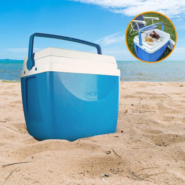 Imagem de Caixa Térmica Cooler Mor 34 Litros Pesca Praia Camping Com Trava Até 35 Latas